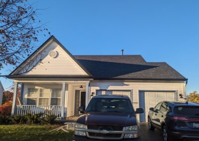 Picture of a completed roof installation project by Colonial Remodeling