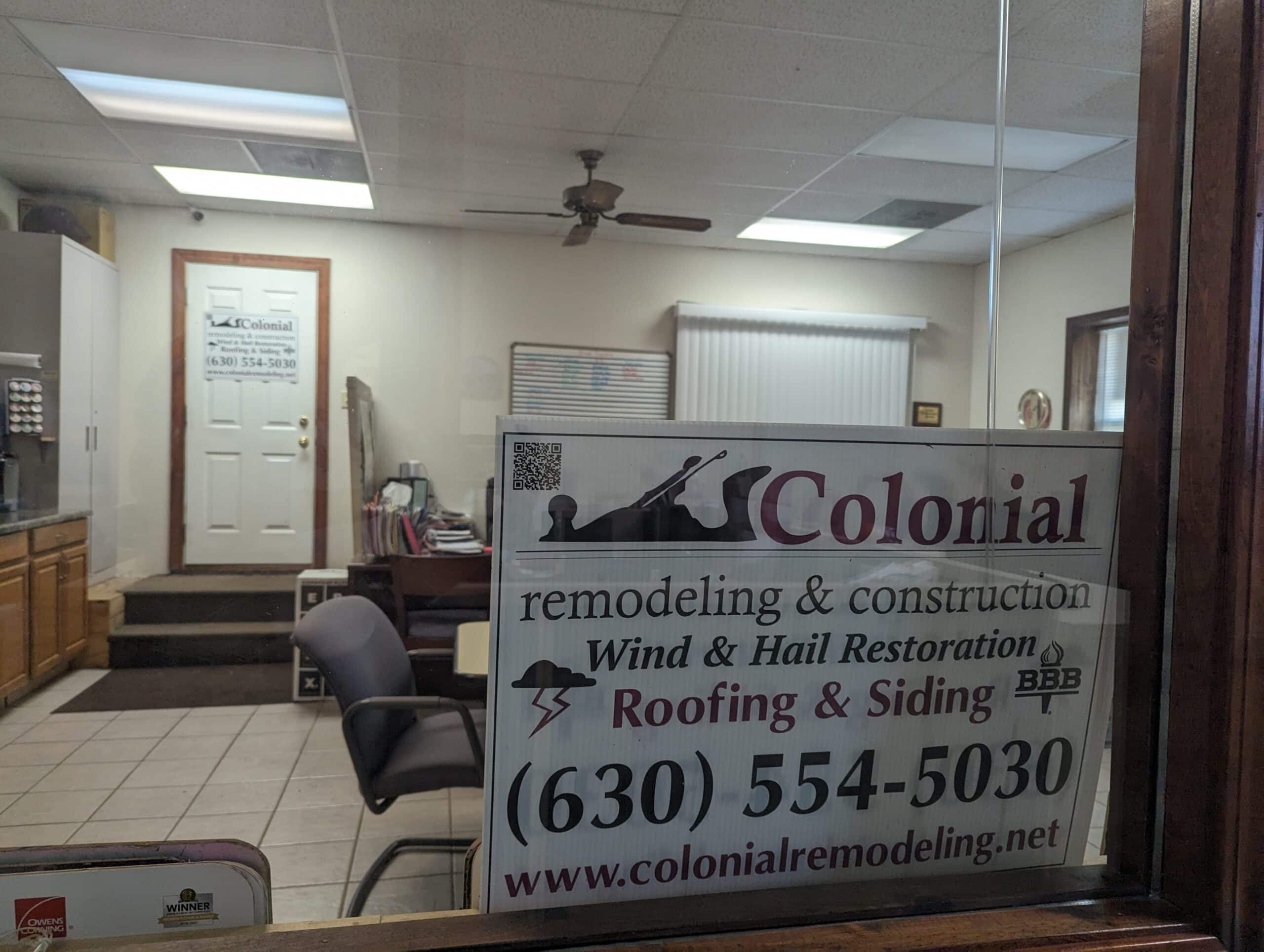 A photo of the inside of the Colonial Remodeling Montgomery IL office